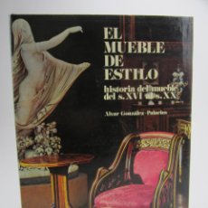 Libros antiguos: EL MUEBLE DE ESTILO, HISTORIA DEL MUEBLE, 1975, ALVAR GONZÁLEZ, GUSTAVO GILI, BARCELONA. 25,5X31,5CM. Lote 145477338