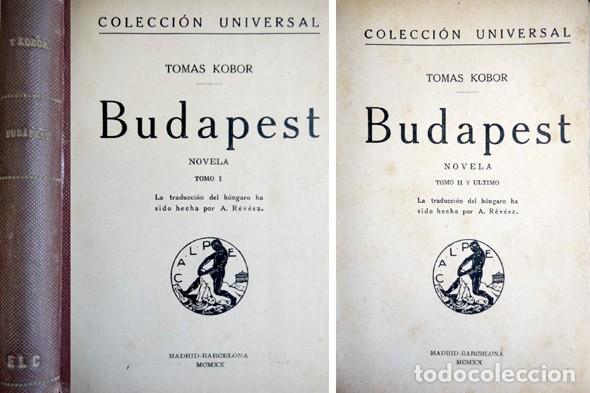 Libros antiguos: K&Oacute;BOR, Thomas.  Budapest. 1920 (Col. Universal). - Foto 1