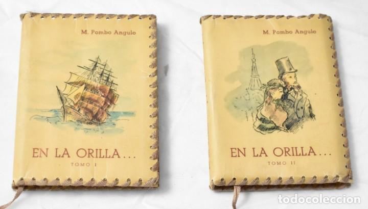 Libros antiguos: En la orilla, M. Pombo Angulo. En dos peque&ntilde;os vol&uacute;menes - Foto 1