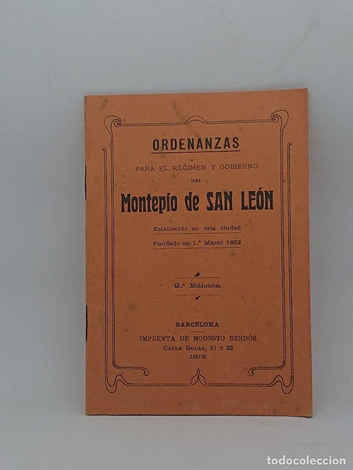 Livres anciens: Ordenanzas para el regimen y el gobierno Montepio de San Leon 1916