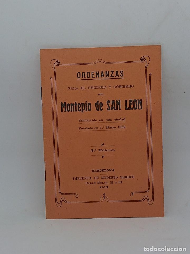 Livres anciens: Ordenanzas para el regimen y el gobierno Montepio de San Leon 1916
