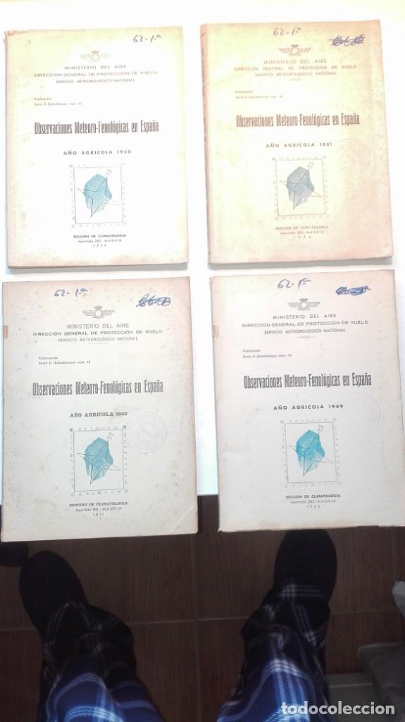 Livres anciens: OBSERVACIONES METERO-FENOL&Oacute;GICAS EN ESPA&Ntilde;A A&Ntilde;OS AGR&Iacute;COLAS 1948, 1949 1950 Y 1951 MINISTERIO DEL AIRE