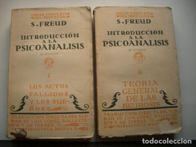 Libros antiguos: INTRODUCCI&Oacute;N A LA PSICOANALISIS (2 Vol) SIGMUND FREUD - Foto 1