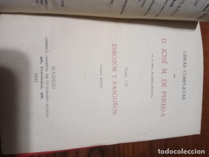Libros antiguos: JOS&Eacute; M&ordf; DE PEREDA. ESBOZOS Y RASGU&Ntilde;OS. - Foto 4