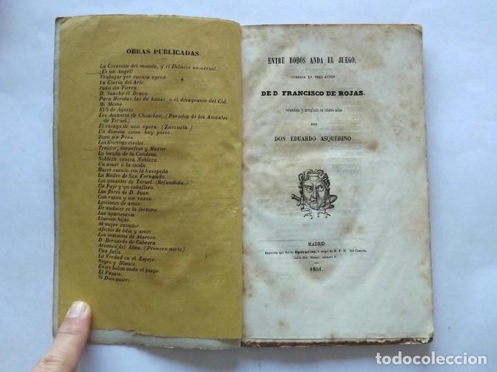 Libros antiguos: 1851, Entre bobos anda el juego - Foto 1