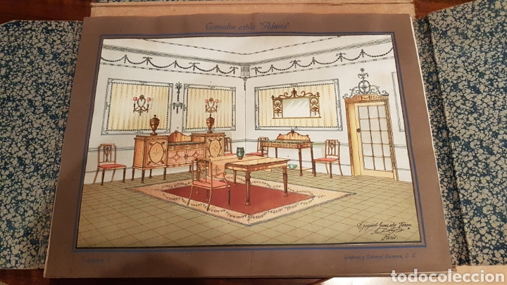 Old books: PROYECTOS DE INTERIORES EN DIVERSOS ESTILOS - EZEQUIEL GONZALEZ - A&Ntilde;O 1915. L&Aacute;MINAS DISE&Ntilde;OS