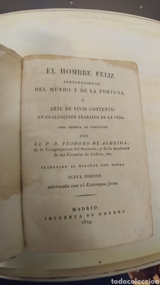 Old books: El Hombre Feliz 1829