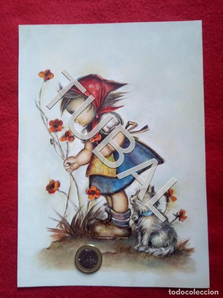 Libros antiguos: TUBAL ALFONSO CARO ROSA VALLESP&Igrave; ORIGINAL GOUACHE FELICITACION POSTAL 1972 BO2