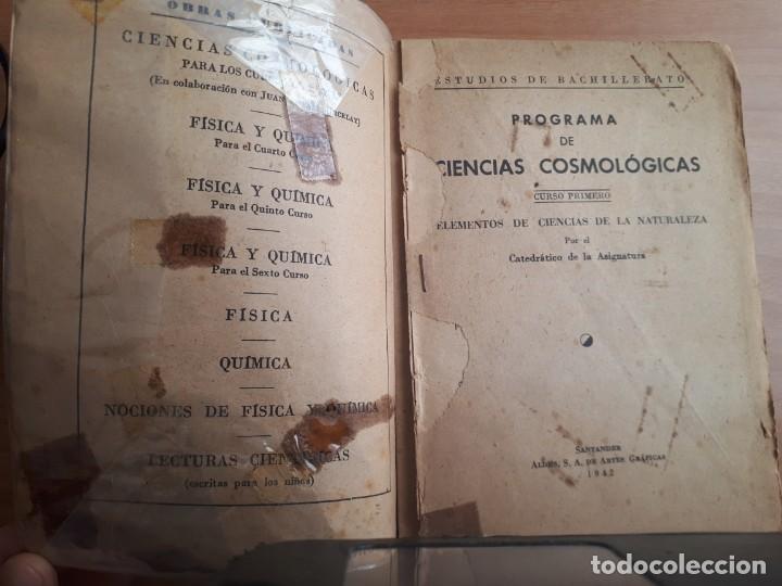 Libros antiguos: PROGRAMA DE CIENCIAS COSMOL&Oacute;GICAS. CURSO PRIMERO. PROGRAMA Y MANUAL. 1942 - Foto 2