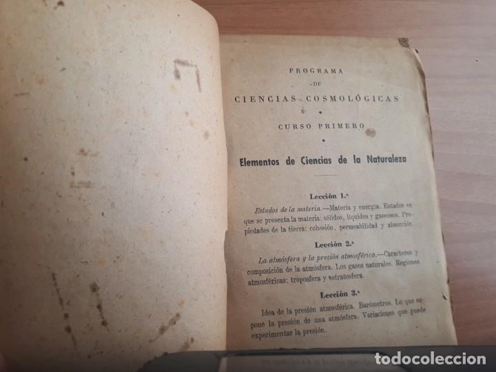 Libros antiguos: PROGRAMA DE CIENCIAS COSMOL&Oacute;GICAS. CURSO PRIMERO. PROGRAMA Y MANUAL. 1942 - Foto 3