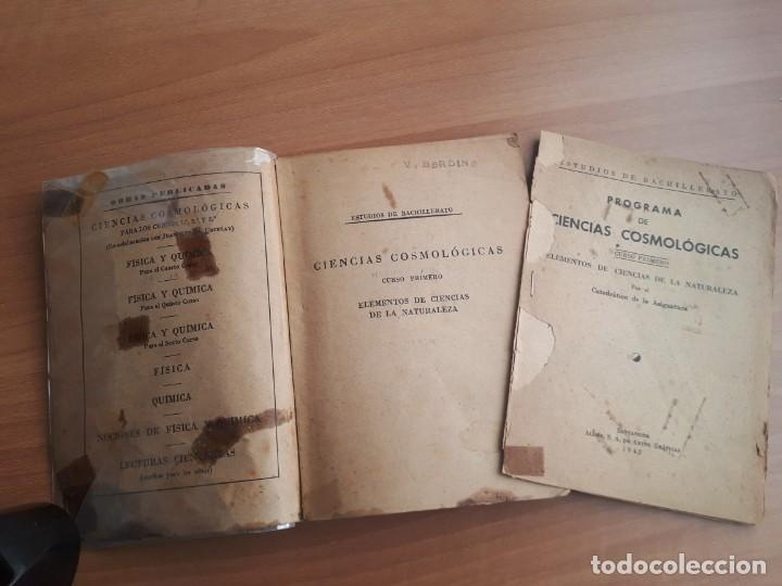Libros antiguos: PROGRAMA DE CIENCIAS COSMOL&Oacute;GICAS. CURSO PRIMERO. PROGRAMA Y MANUAL. 1942 - Foto 4