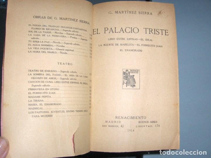 Libros antiguos: El palacio triste 1914 - Foto 1