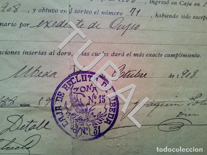 Libros antiguos: 1908 CAZORLA EJERCTO LICENCIA O PERMISO UBEDA B02 - Foto 4