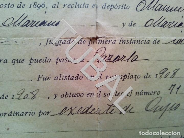 Libros antiguos: 1908 CAZORLA EJERCTO LICENCIA O PERMISO UBEDA B02 - Foto 6