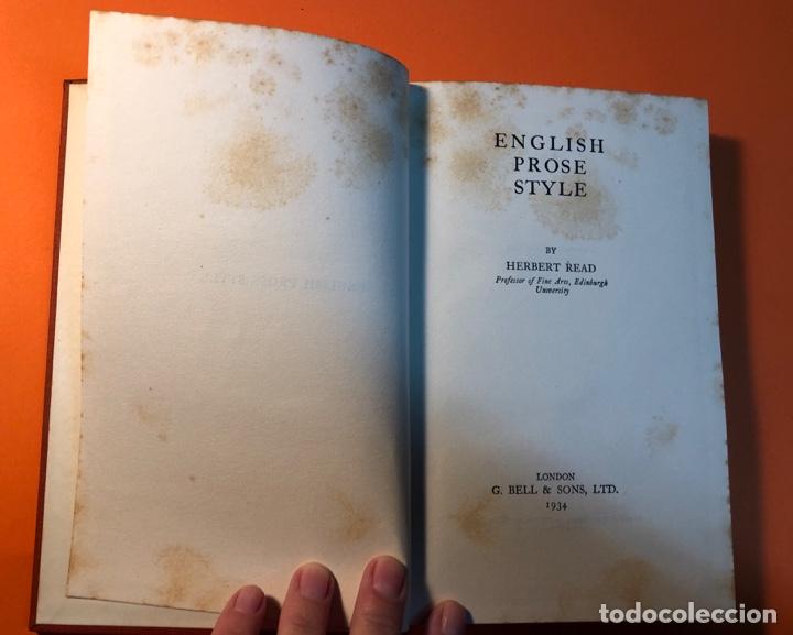 Libros antiguos: ENGLISH PROSE AND STLYE - HERBERT READ (1934) - Foto 2