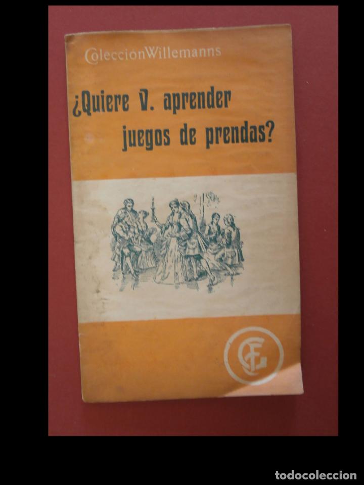 Libros antiguos: Quiere V. aprender juegos de prendas? - Foto 1