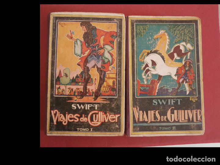 Libros antiguos: Viajes de Gulliver. Jonathan  Swift. 2 Tomos - Foto 1