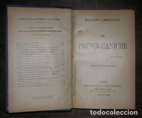 Libros antiguos: LABOULAYE, Edouard:  LE PRINCE-CANICHE. - Foto 2