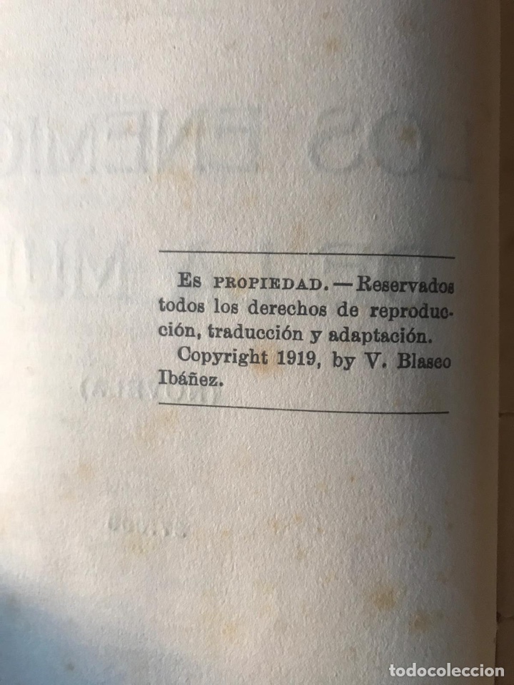 Libros antiguos: V. Blasco Iba&ntilde;ez. Los enemigos de la mujer - Foto 4