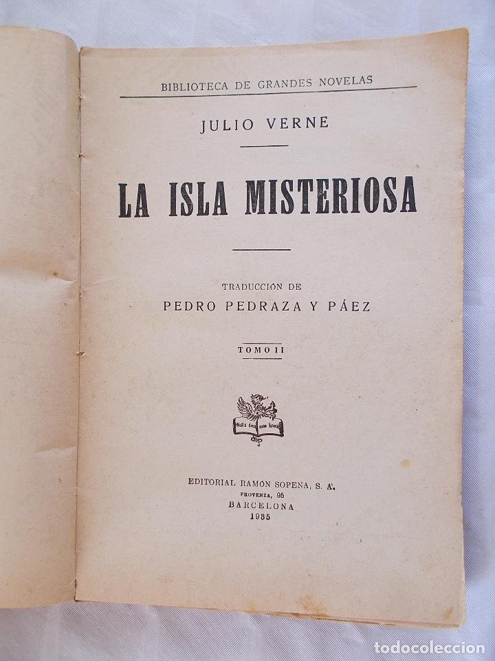 Libros antiguos: LA ISLA MISTERIOSA, JULIO VERNE - Foto 4