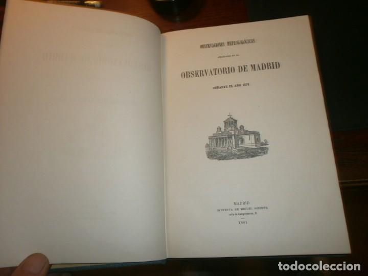 Antiquarische B&uuml;cher: Observaciones meteorol&oacute;gicas efectuadas en el Observatorio de Madrid durante el a&ntilde;o 1879 Madrid 1881