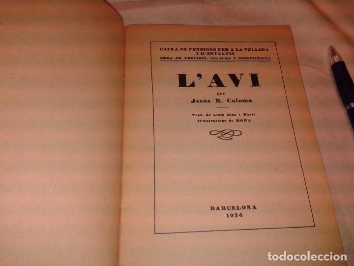 Libros antiguos: JESUS R. COLOMA, L&acute;AVI, 1934, B1 - Foto 2