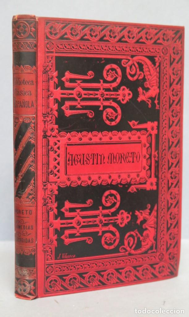 Libri antichi: 1888.- COMEDIAS ESCOGIDAS. AGUSTIN MORETO