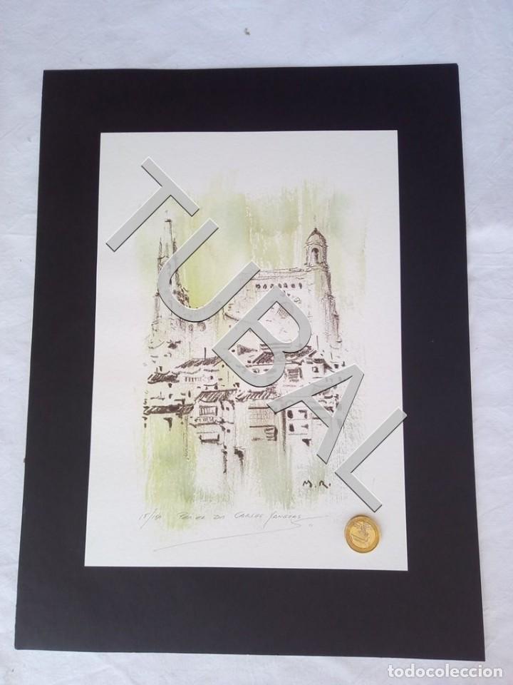 Antiquarische B&uuml;cher: TUBAL SITGES LITOGRAFIA FIRMADA MR  VISTA IGLESIA