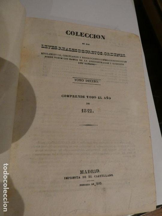 Libri antichi: Leyes, reales decretos ordenes a&ntilde;o 1842. imprime el castellano, Madrid. p&aacute;ginas en blanco