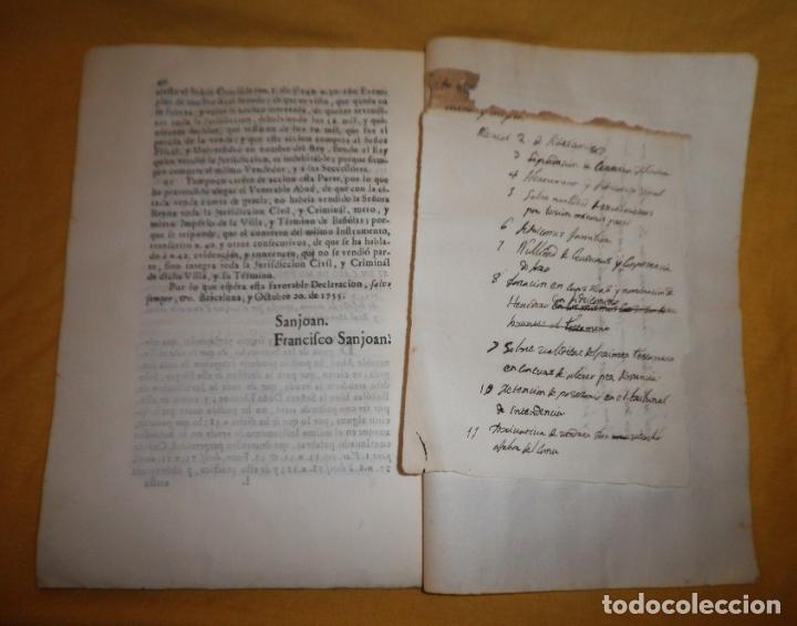 Libros antiguos: VILLA DE BAÑOLAS - AÑO 1755 - EXCEPCIONAL DOCUMENTO HISTORICO. - Foto 7 - 151484934