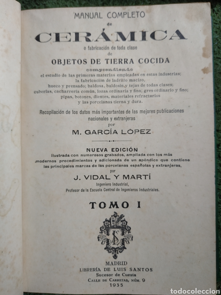 Libros antiguos: Manual completo de cer&aacute;mica. Tomo 1 - Foto 2