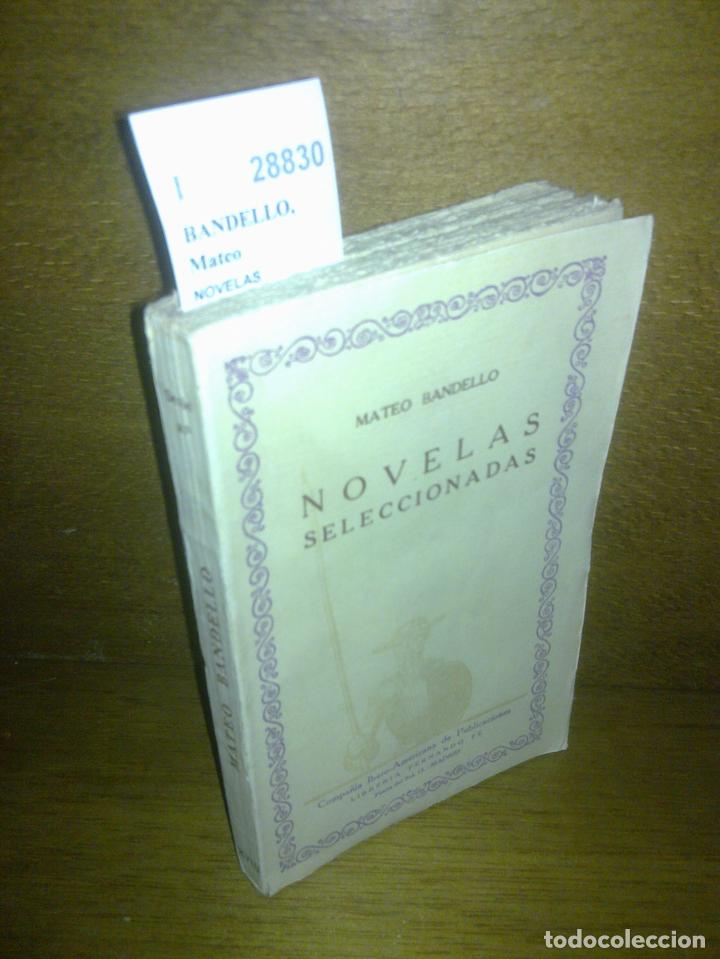 Libros antiguos: BANDELLO, Mateo - NOVELAS SELECCIONADAS - Foto 1
