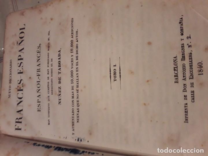 Libros antiguos: Diccionario de franc&eacute;s - espa&ntilde;ol de 1840, Tomo 1