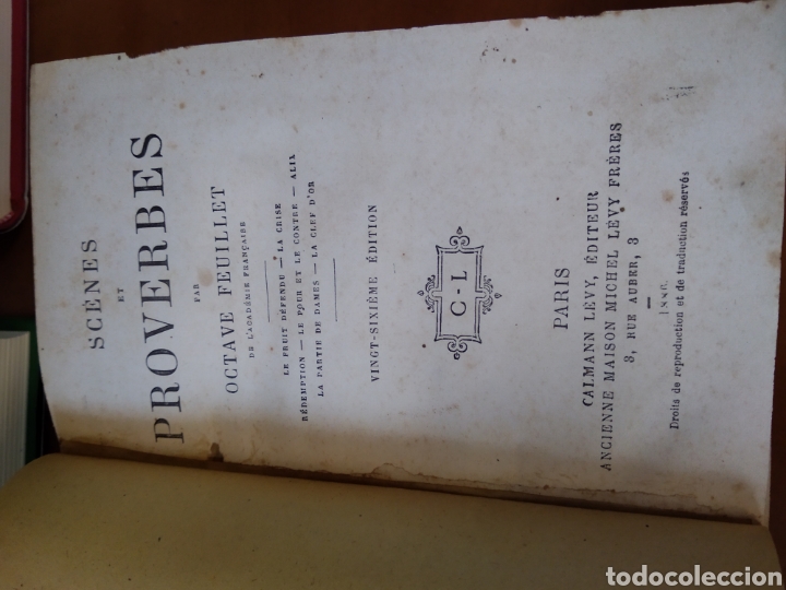 Libros antiguos: SC&Eacute;NES ET PROVERBES. OCTAVE FEUILLET #1883 - Foto 1