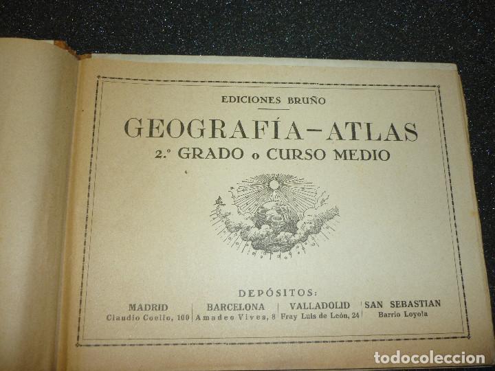 Libros antiguos: GEOGRAFIA-ATLAS DE EDICIONES BRU&Ntilde;O - Foto 2