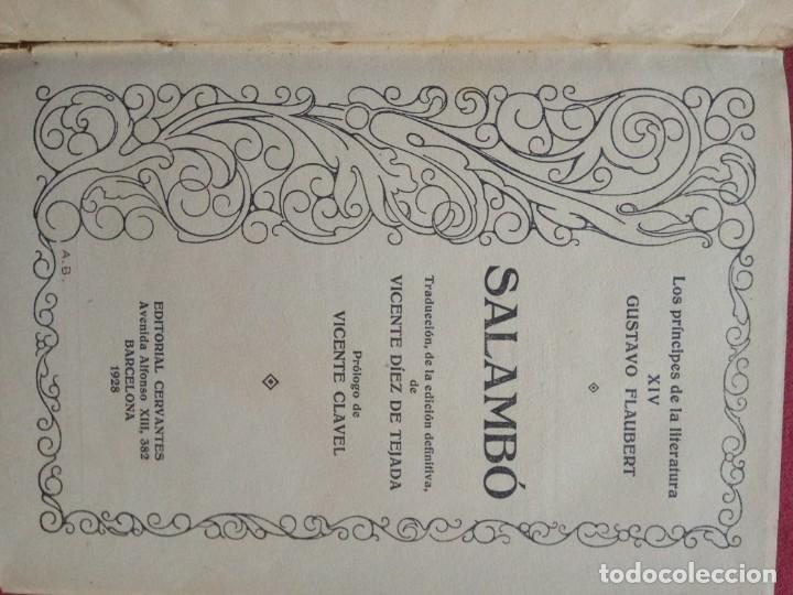 Libros antiguos: SALAMB&Oacute; .-GUSTAVO FLAUBERT .- EDITORIAL CERVANTES 1928. - Foto 4