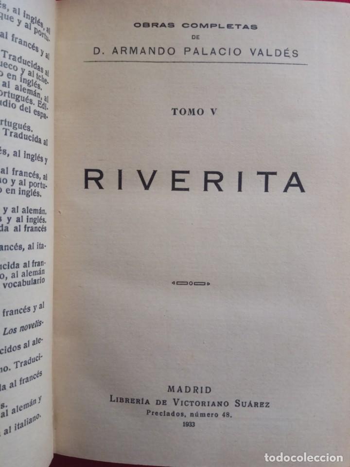 Libros antiguos: RIVERITA - PALACIO VALDES, Armando.1933. - Foto 4
