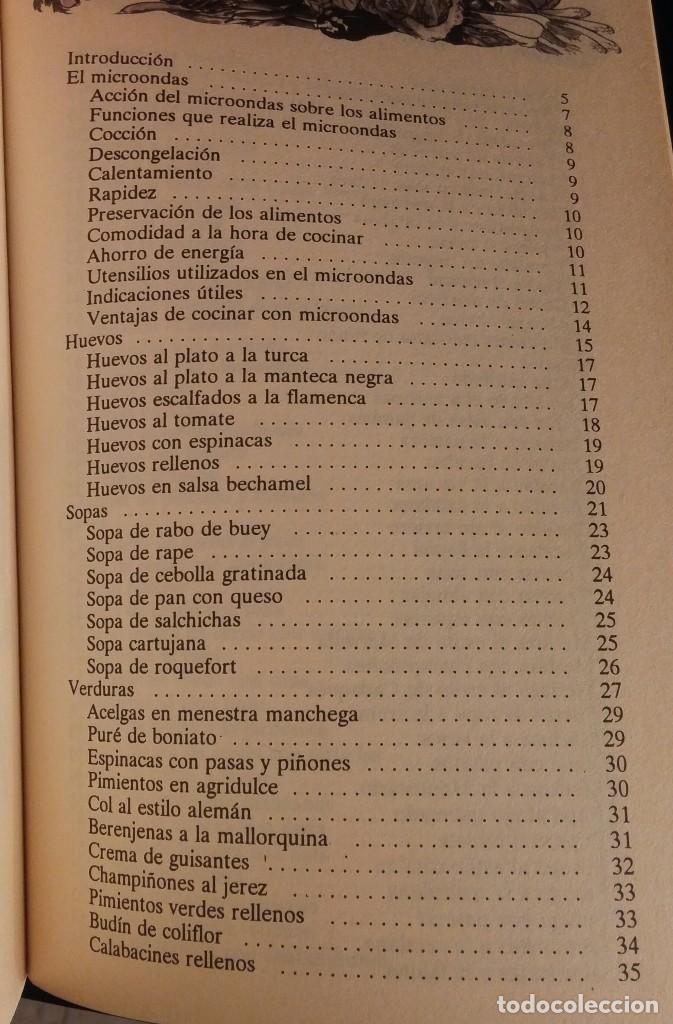 Libros antiguos: Cocinar con microondas. Jes&uacute;s Laredo - Foto 5