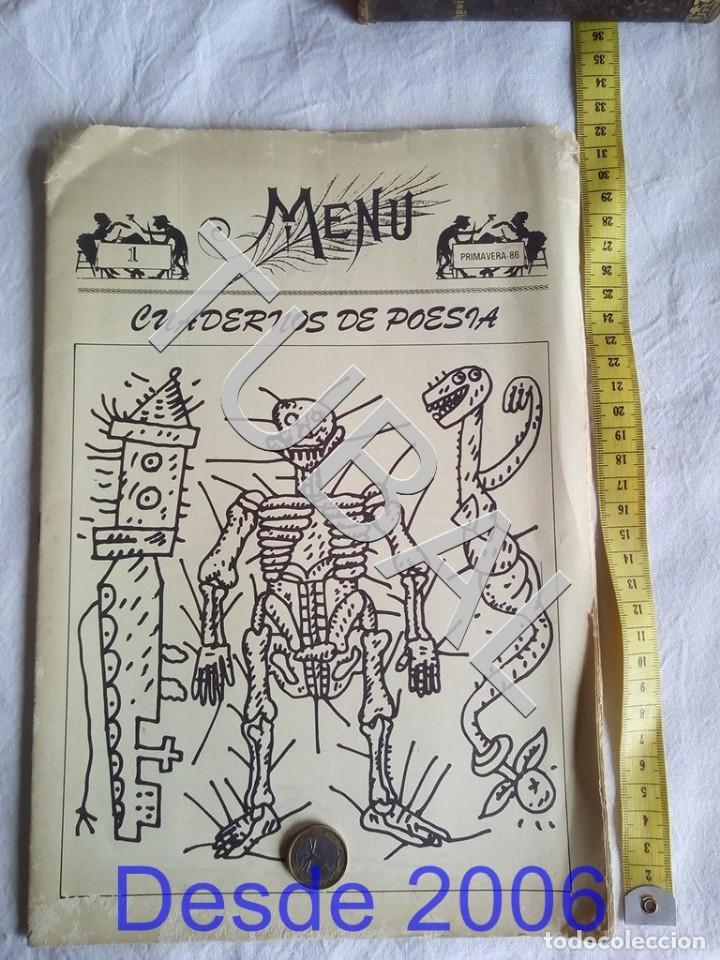 Old books: MENU 1 CUADERNOS DE POESIA 1986 JOAN PERUCHO JUAN C VALERA BIBLIOTECA PABLO DEL BARCO