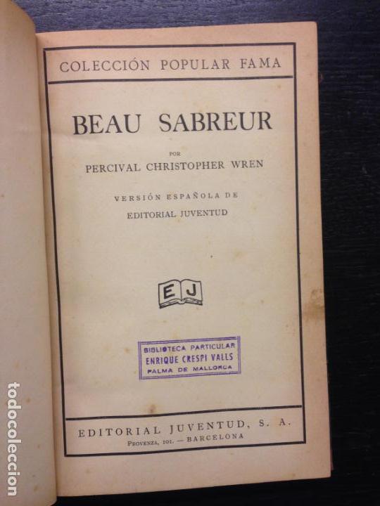 Libros antiguos: BEAU SABREUR, WREN, PERCIVAL CHRISTOPHER, 1932 - Foto 1