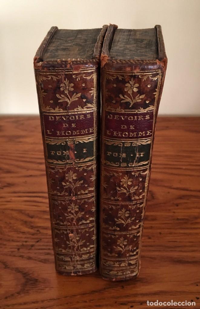 Old books: Les devoirs de l'homme et du citoyen, Jean Barbeyrac, traduits du latin du Baron de Puffendorff