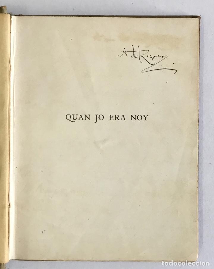 Libros antiguos: QUAN JO ERA NOY. - RIQUER, Alexandre de. - Foto 3