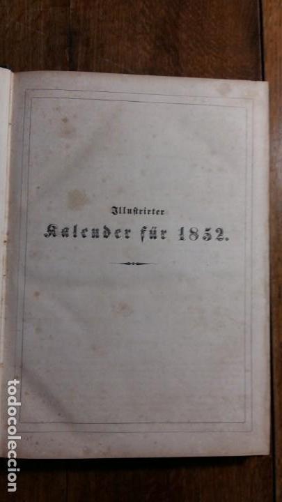 Libros antiguos: Calender f&uuml;r 1852. Illustrirter - Foto 3