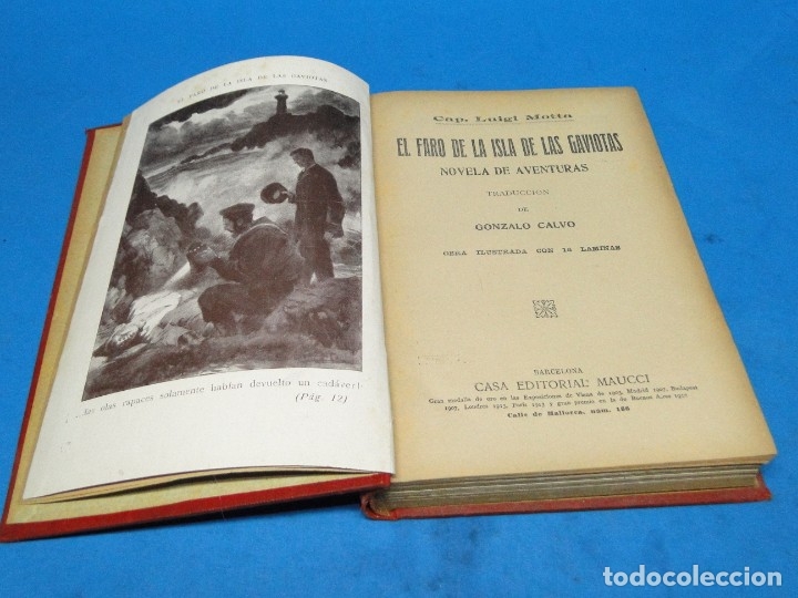 Libros antiguos: EL FARO DE LA ISLA DE LAS GAVIOTAS .-CAP. LUIGI MOTTA - Foto 2