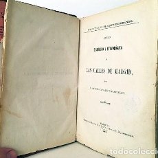 Libros antiguos: ORIGEN HISTÓRICO Y ETIMOLÓGICO DE LAS CALLES DE MADRID. 1863 (CAPMANI Y MONTPALAU). Lote 156923462