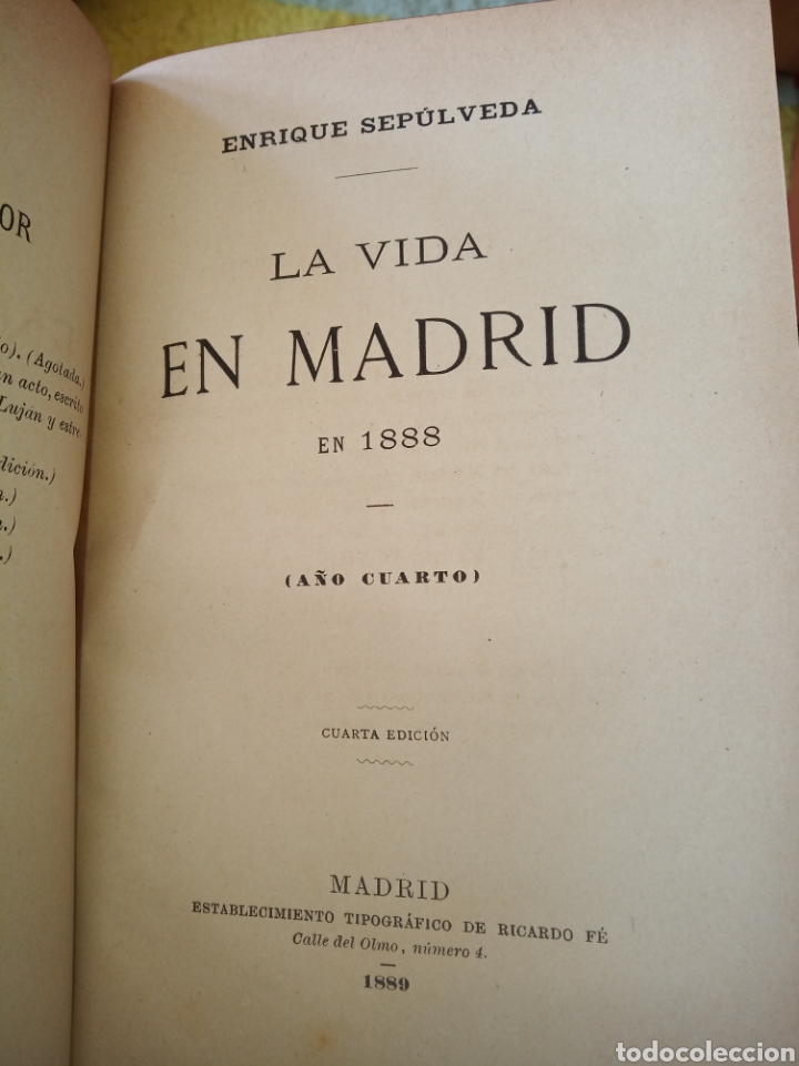 Libros antiguos: La vida en Madrid en 1888 - Foto 3
