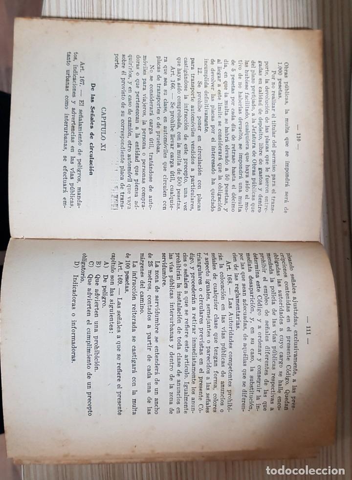Libros antiguos: Codigo de la circulacion de 1934 - Editorial Bosch de Barcelona. - Foto 4