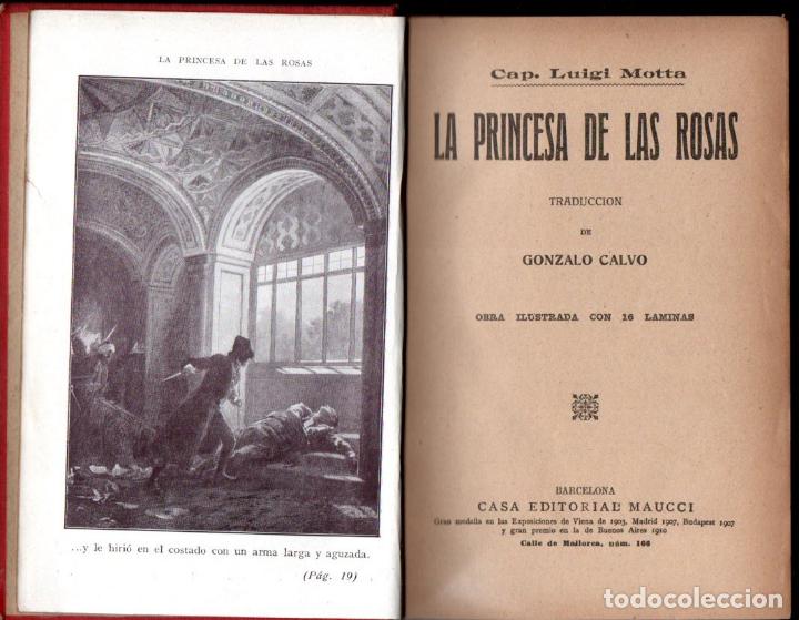 Libros antiguos: LUIGI MOTTA : LA PRINCESA DE LAS ROSAS (MAUCCI, c. 1925) - Foto 2