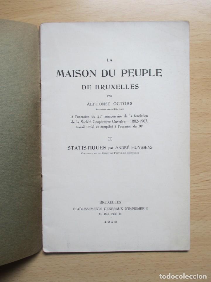 Libros antiguos: La maison du peuple de Bruxelles - Foto 5