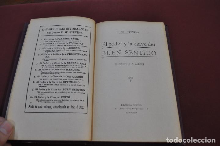 Libros antiguos: El poder y la clave del BUEN SENTIDO - E.W. Stevens - LIBRERIA sintes AAPF - Foto 2